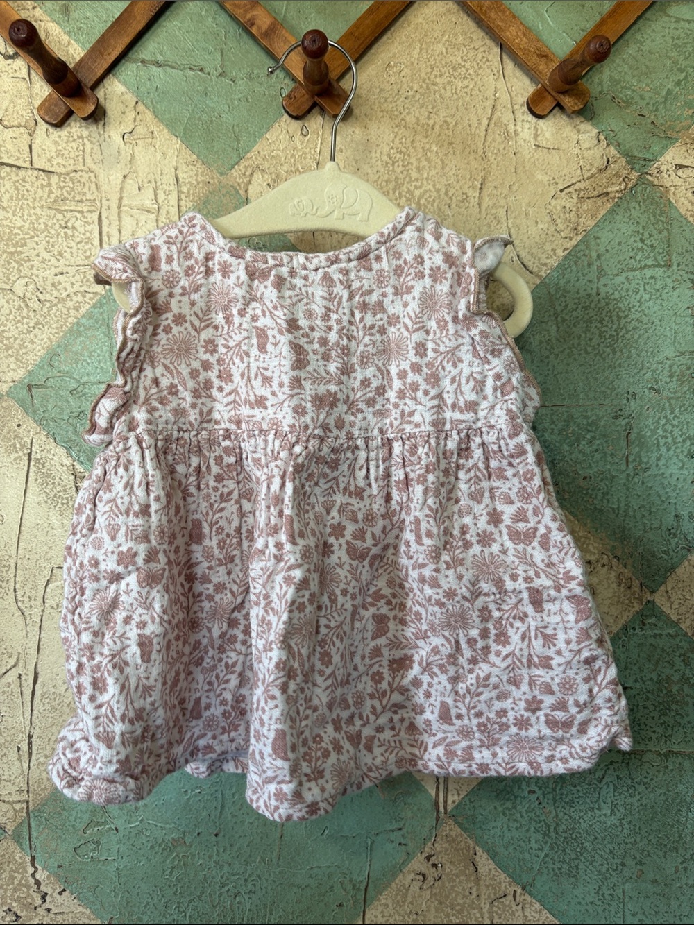 City Mouse Floral Ruffle-Sleeve Top - Pink Cream